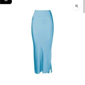 Mother of All 100% Silk Alex Skirt - Light Blue Small